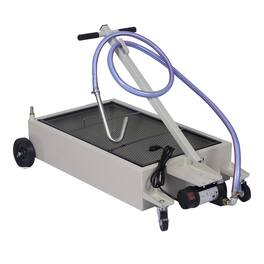 Boyel Living - 20-Gallon Low-Profile Polypropylene Oil Drain Pan With Manual Pump - Gray
