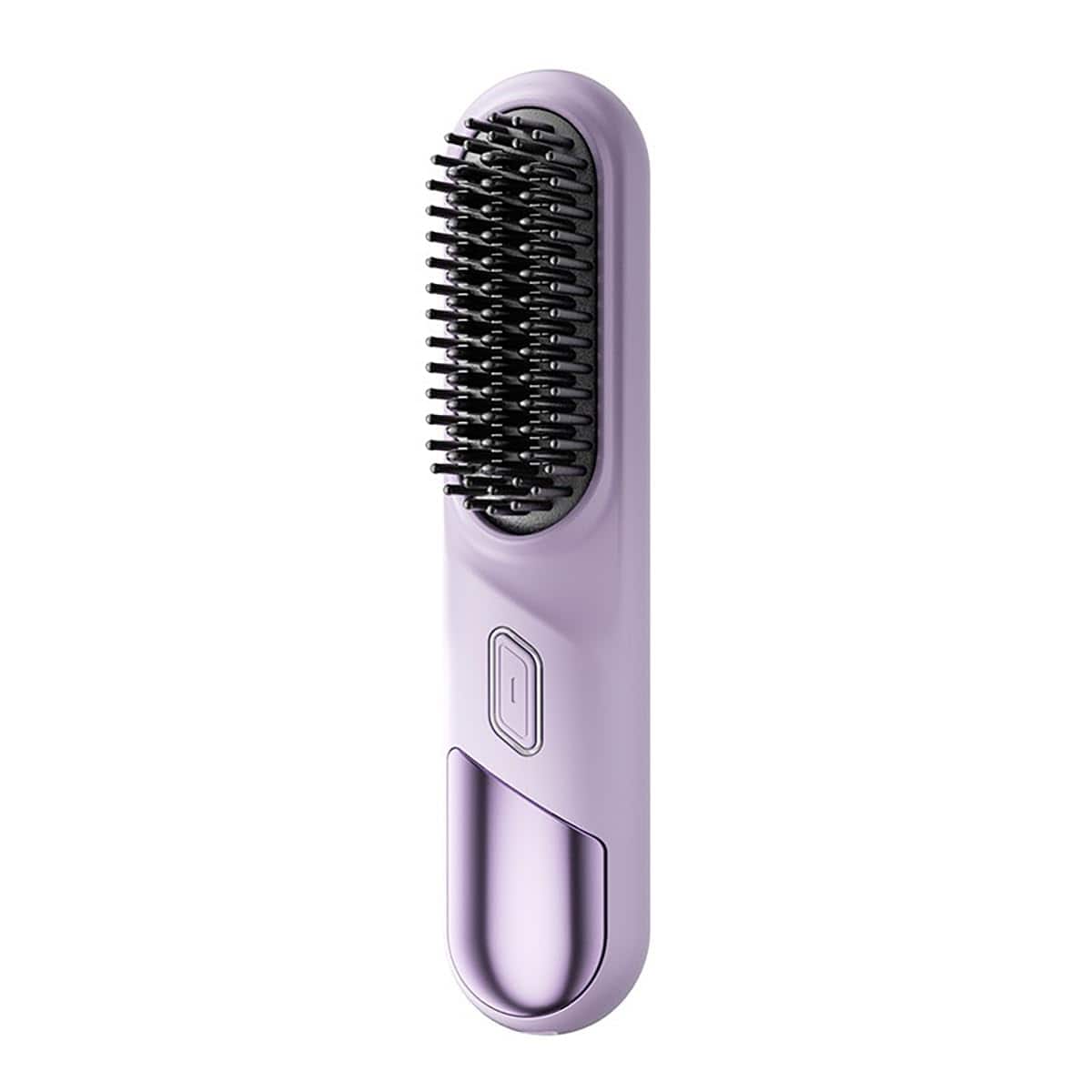 Dazzling Pops - Portable Cordless Hair Straightening Brush Mini Travel Size Ceramic Coating Anti scald Design - Purple
