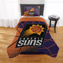 Sweet Home Collection - NBA Phoenix Suns Comforter & Pillow Sham Set- Twin/Twin XL - Multicolored