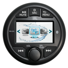 JBL - PRV-275 AM/FM, 4Ch High Power, Bluetooth Gauge Style Radio w/ Color LCD Screen