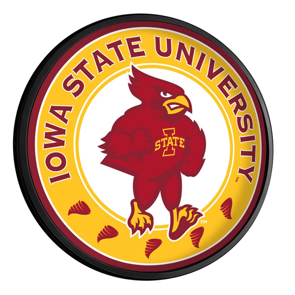 The Fan-Brand - Iowa State Cyclones 18'' x 18'' Mascot Slimline Illuminated Wall Sign - Multicolor