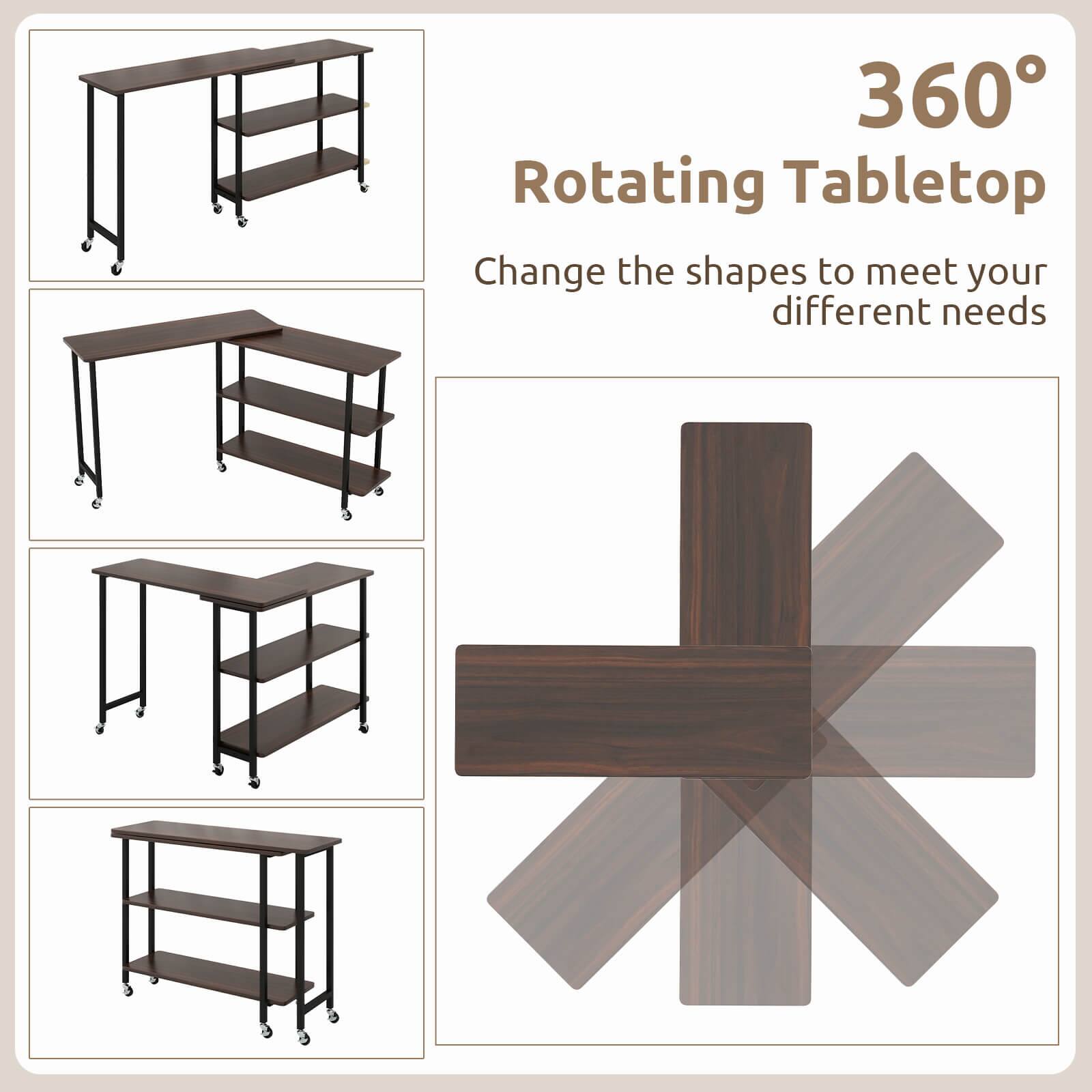 360 Rotating Tabletop: Change the shapes to meet your different needs.