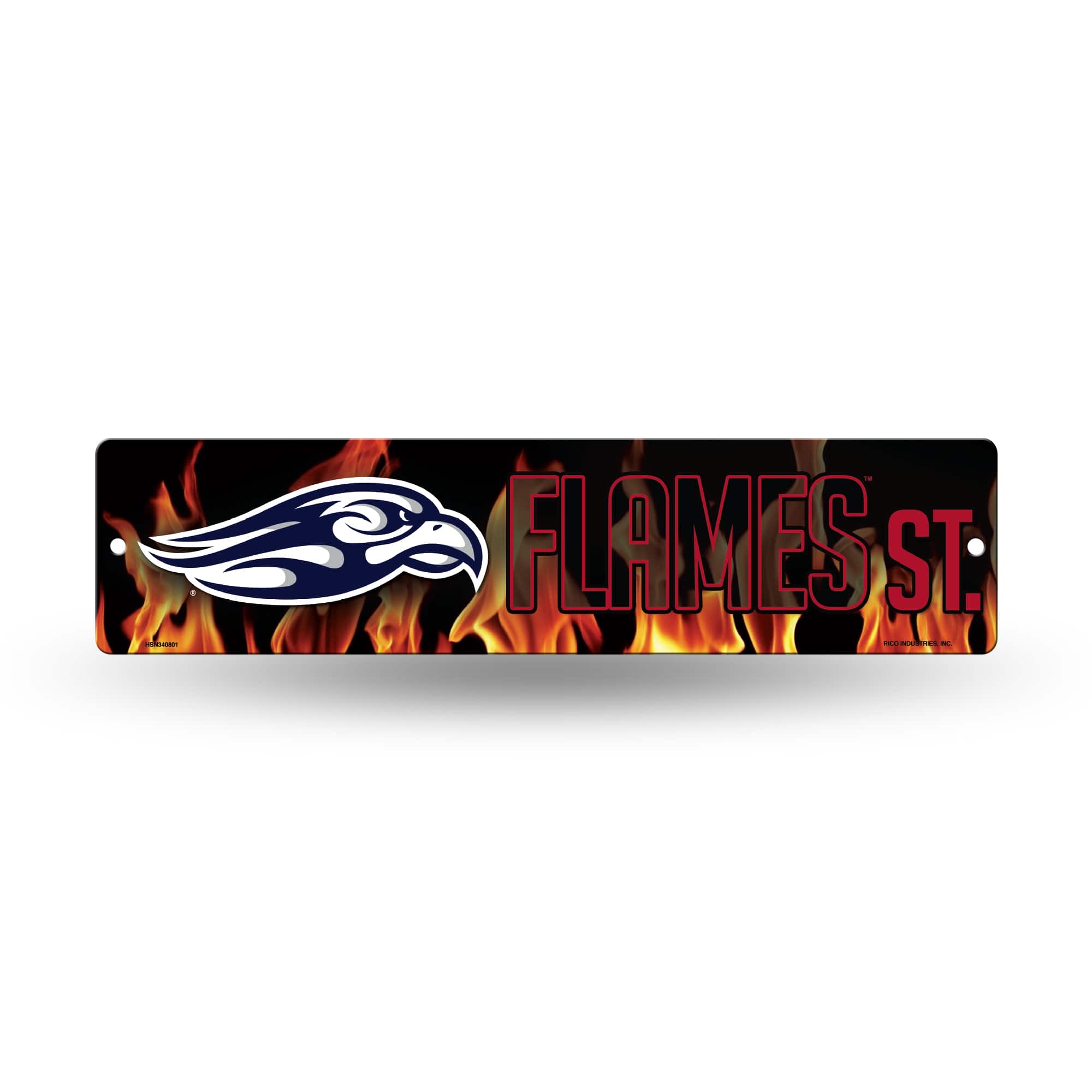 Rico Industries - Liberty University Flames 16" Street Sign for garage, office, man cave or wall - Multi