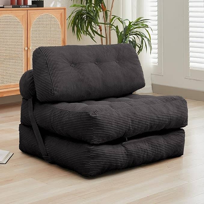 Circus Cirle - 32"W Folding Sofa Bed - Dark Gray
