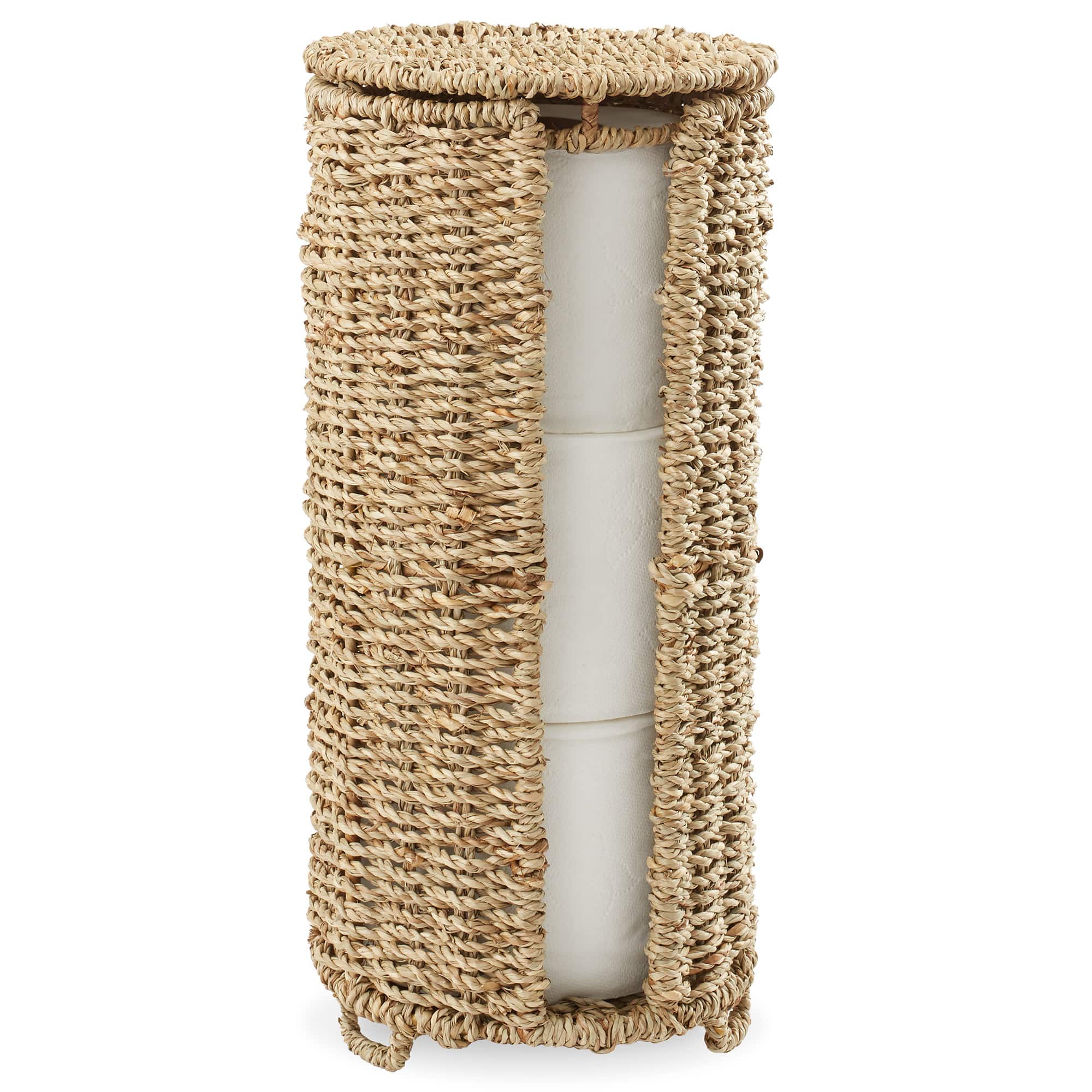 Casafield - Toilet Paper Roll Holder Stand - Bathroom Tissue Storage - Natural - Seagrass