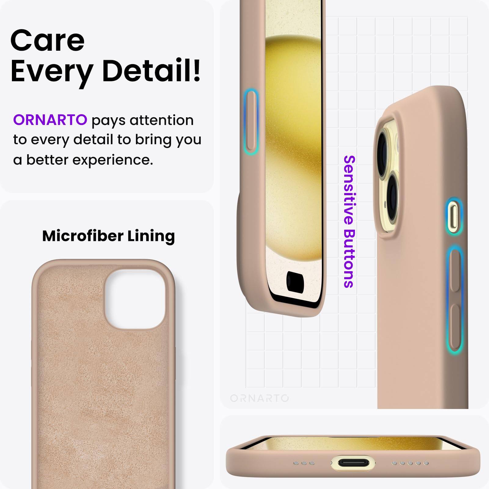Care Every Detail! ORNARTO pays attention to every detail to bring you a better experience. Microfiber Lining Sensitive Buttons ORNARTO