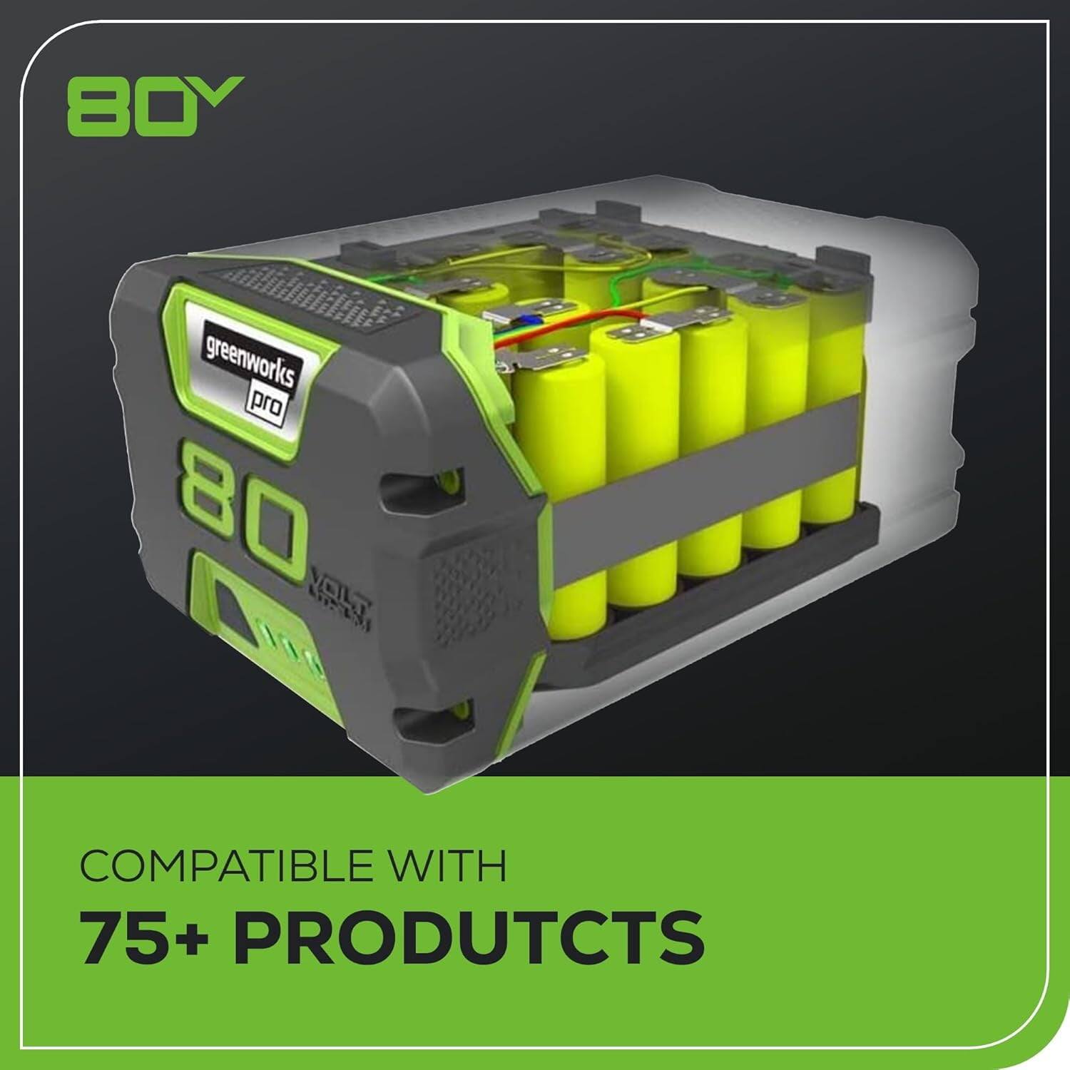 80V Greenworks Pro 80VOLT COMPATIBLE WITH 75+ PRODUCTS