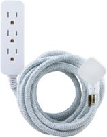 Cordinate - 3-Outlet 10' Extension Power Cord - Gray - Front_Zoom