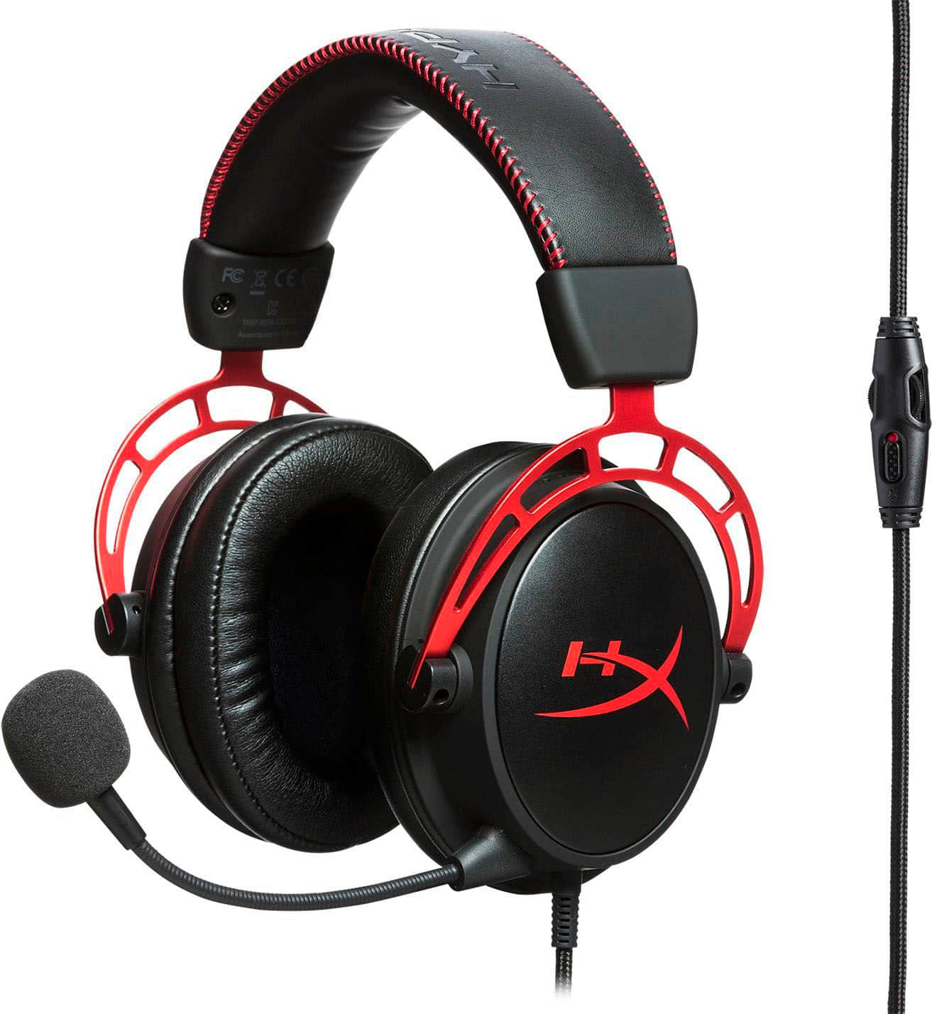 Alt View 12. HyperX - Cloud Alpha Wired Gaming Headset for PC, Xbox X|S, Xbox One, PS5, PS4, Nintendo Switch, and Mobile - Black/Red.