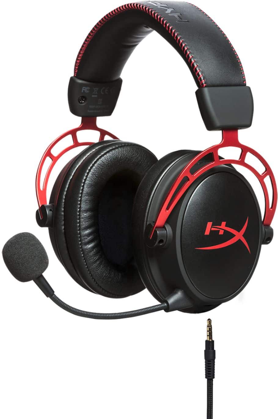 Alt View 14. HyperX - Cloud Alpha Wired Gaming Headset for PC, Xbox X|S, Xbox One, PS5, PS4, Nintendo Switch, and Mobile - Black/Red.