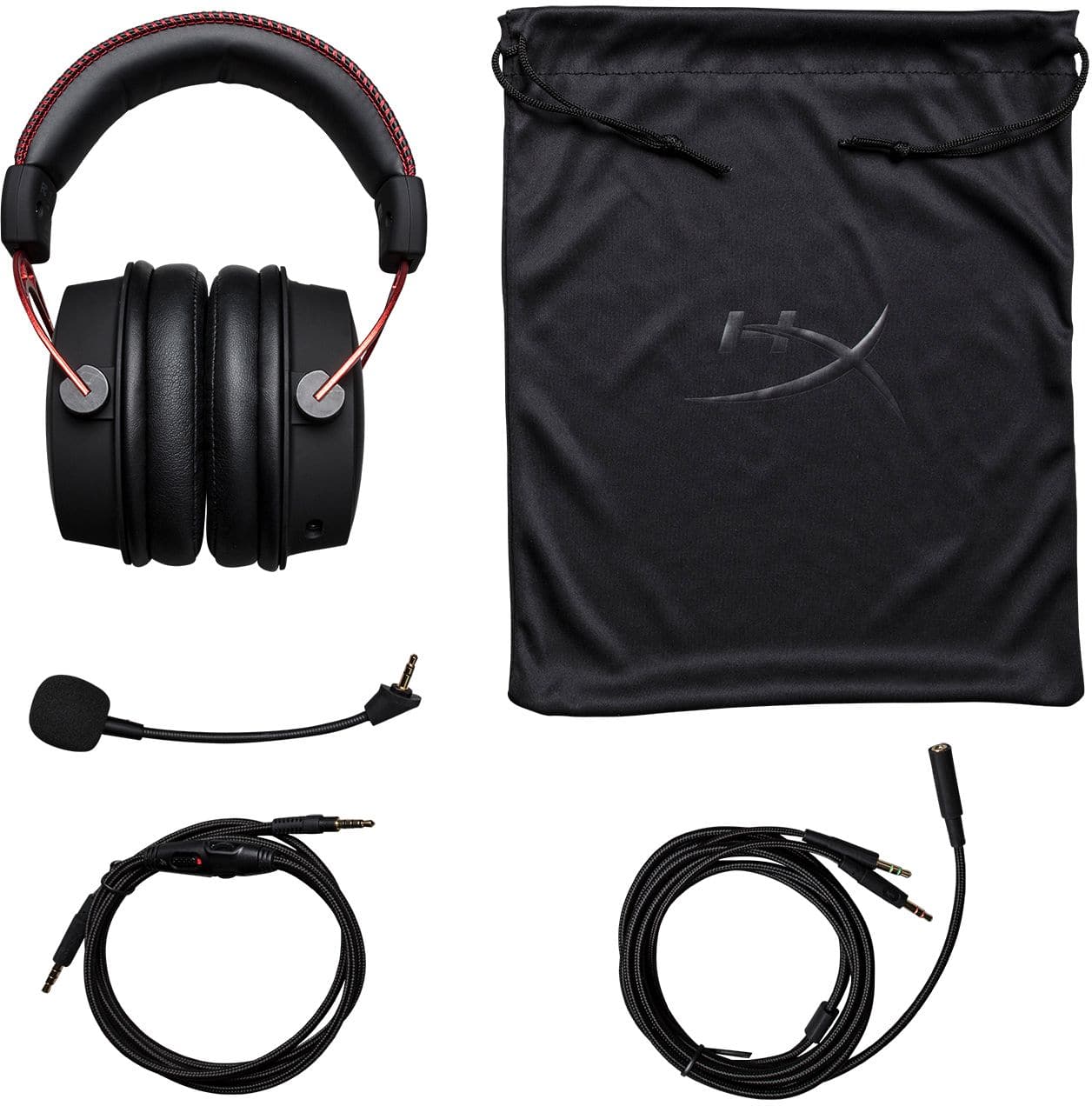 Alt View 17. HyperX - Cloud Alpha Wired Gaming Headset for PC, Xbox X|S, Xbox One, PS5, PS4, Nintendo Switch, and Mobile - Black/Red.
