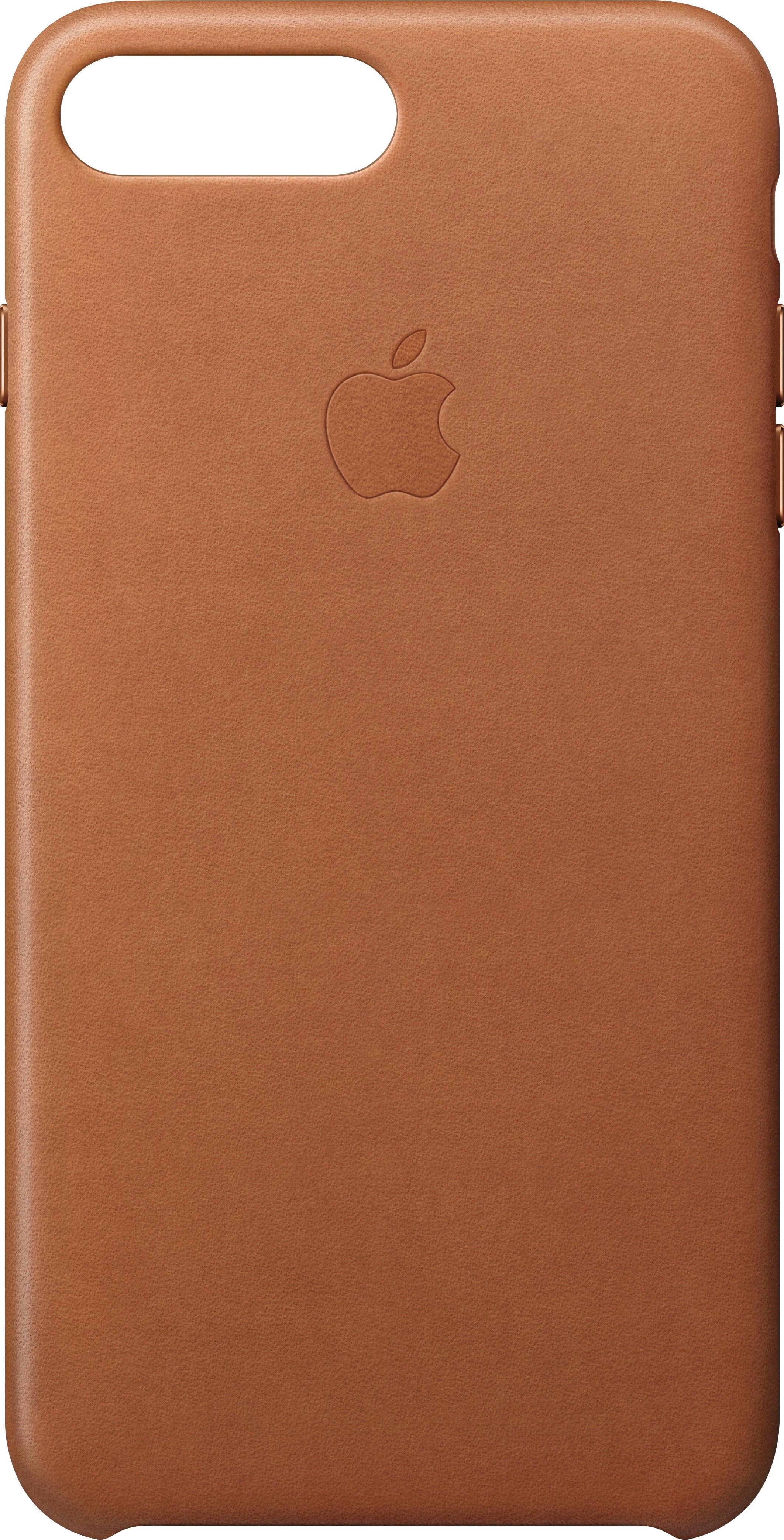 Apple iPhone® 8 Plus/7 Plus Leather Case Saddle Brown - Best Buy