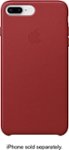 Front. Apple - iPhone® 8 Plus/7 Plus Leather Case - (PRODUCT)RED.