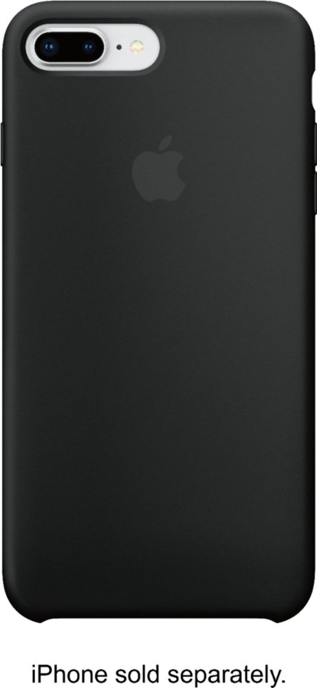 apple - iphone 8 plus/7 plus silicone case - black