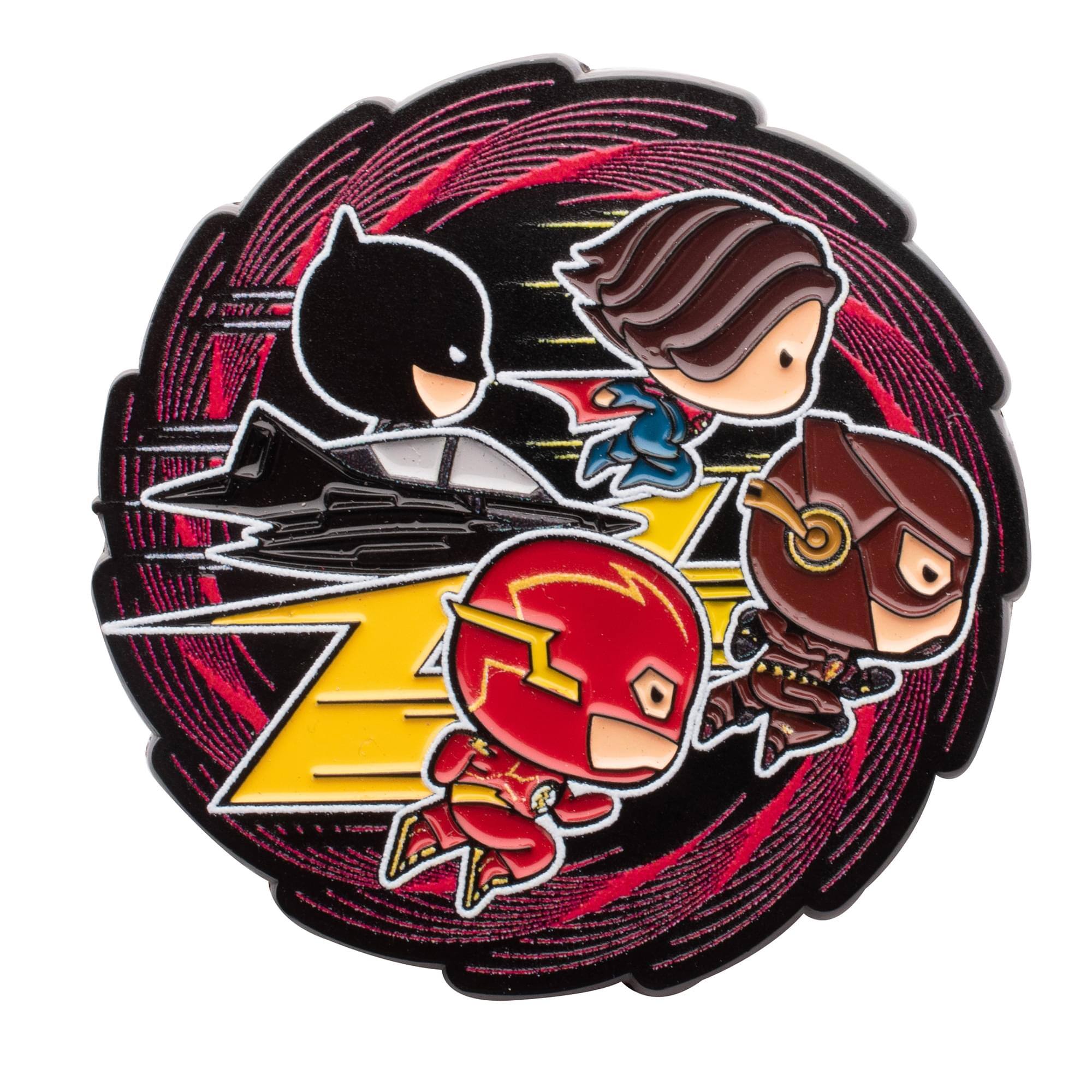 Front. DC Comics - DC Comics The Flash and and Friends Enamel Pin - Red.