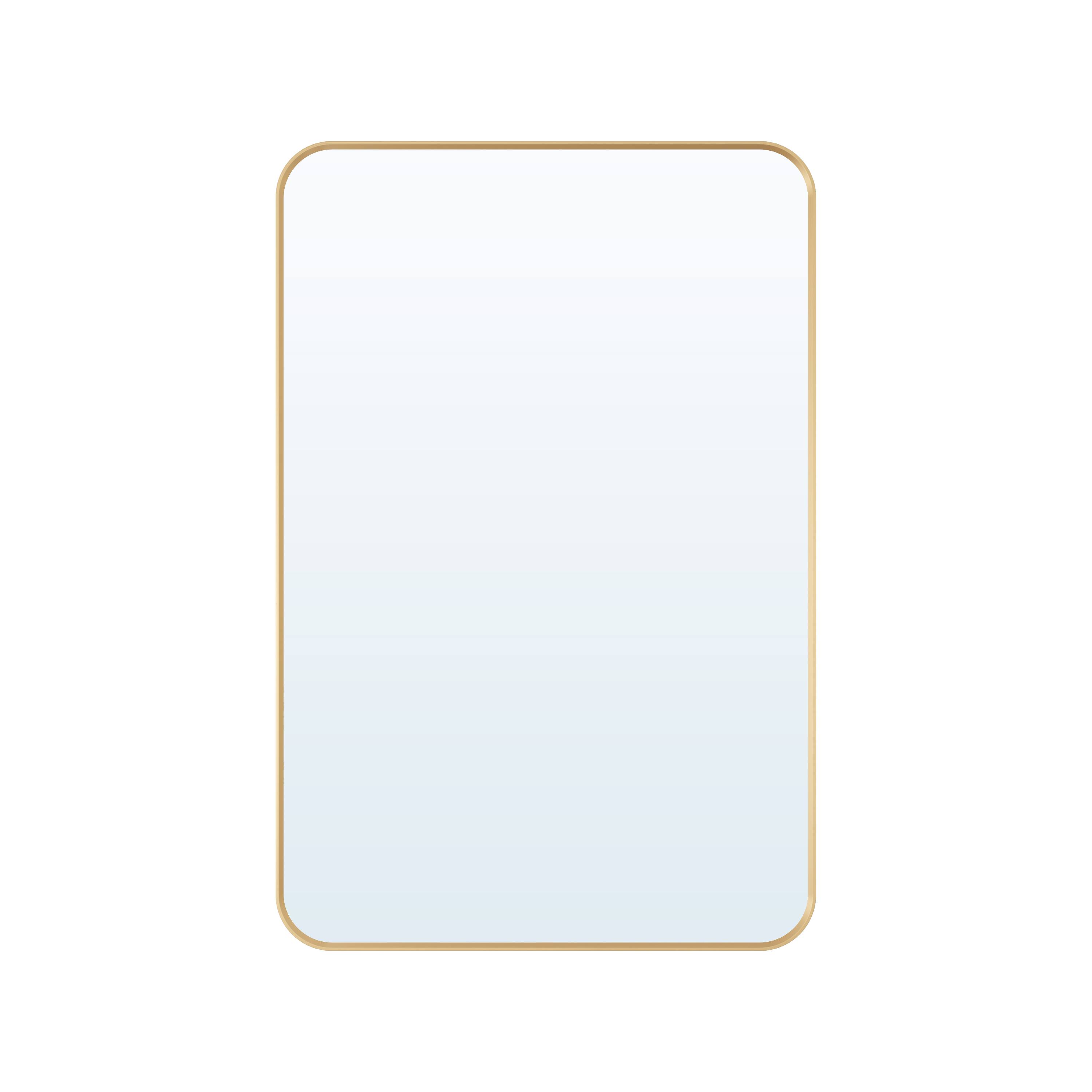 WELLFOR - 24 in. W. x 36 in. H Rectangular Aluminum Framed Wall-Mounted Bathroom Vanity Mirror - Brushed Gold price history on PriceWatchPro