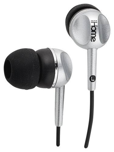 Front Standard. iHome - Colortunes Earbud Headphones - Silver.