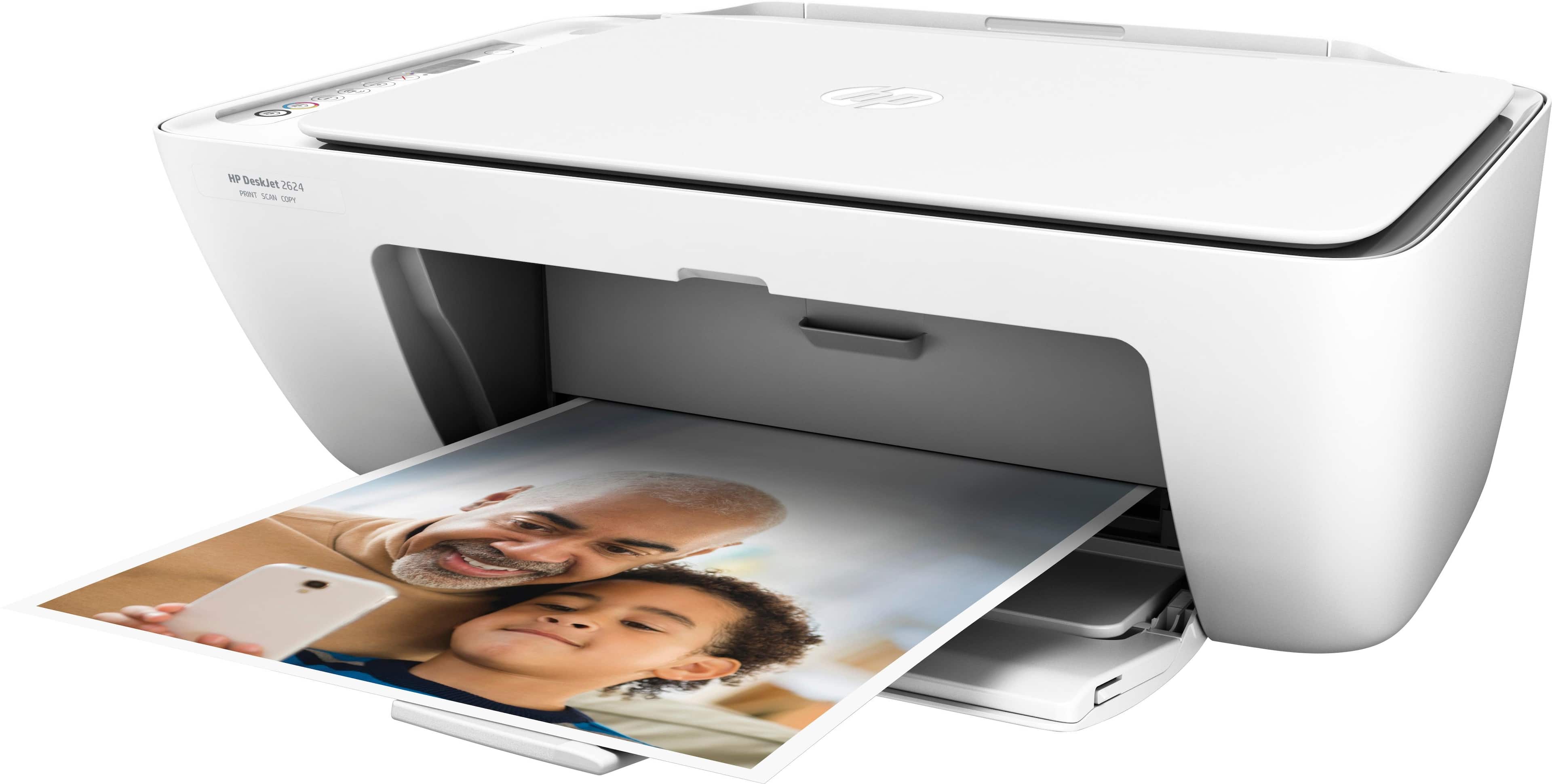Left. HP - DeskJet 2624 Wireless All-In-One Instant Ink Ready Printer.