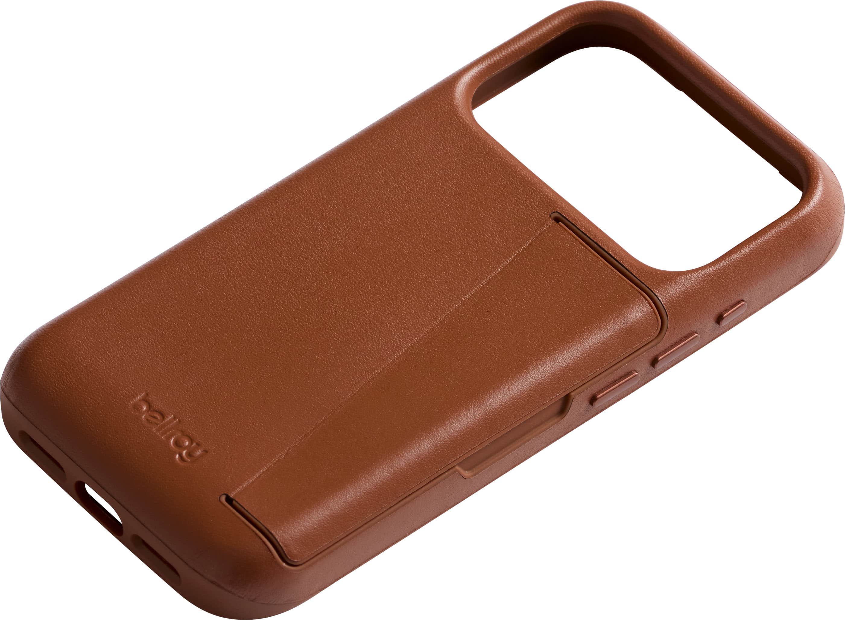 Left. Bellroy - Apple iPhone 17 Pro Max Premium Leather Phone Case - Rust.