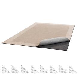 VEVOR - Rug Pad 8 x 10 ft, Non-slip Carpet Area Pad, Rug Mat Padding with Dual Surface Felt Cushion & Rubber Gripper - Light Gray