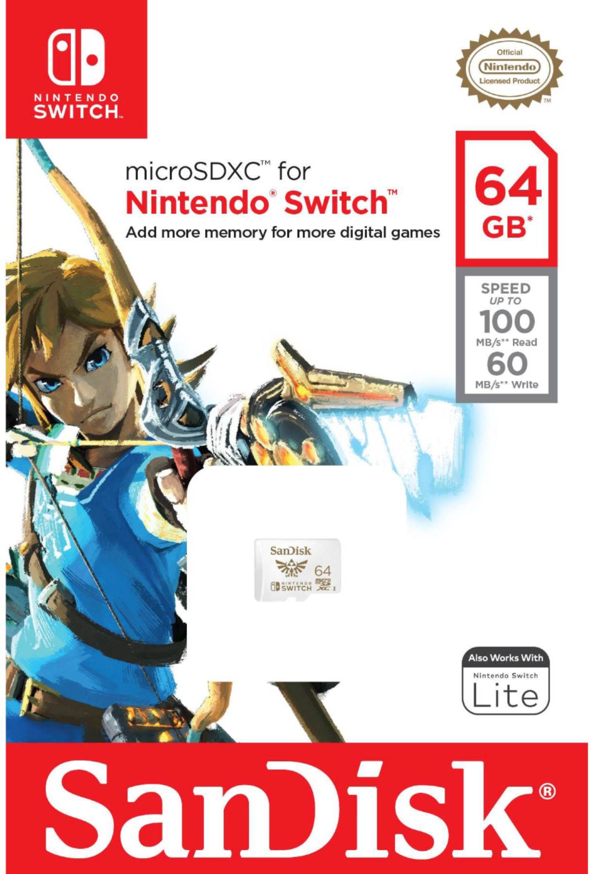 Sandisk 64gb Microsdxc Uhs I Memory Card For Nintendo Switch Sdsqxbo 064g Ancza Best Buy