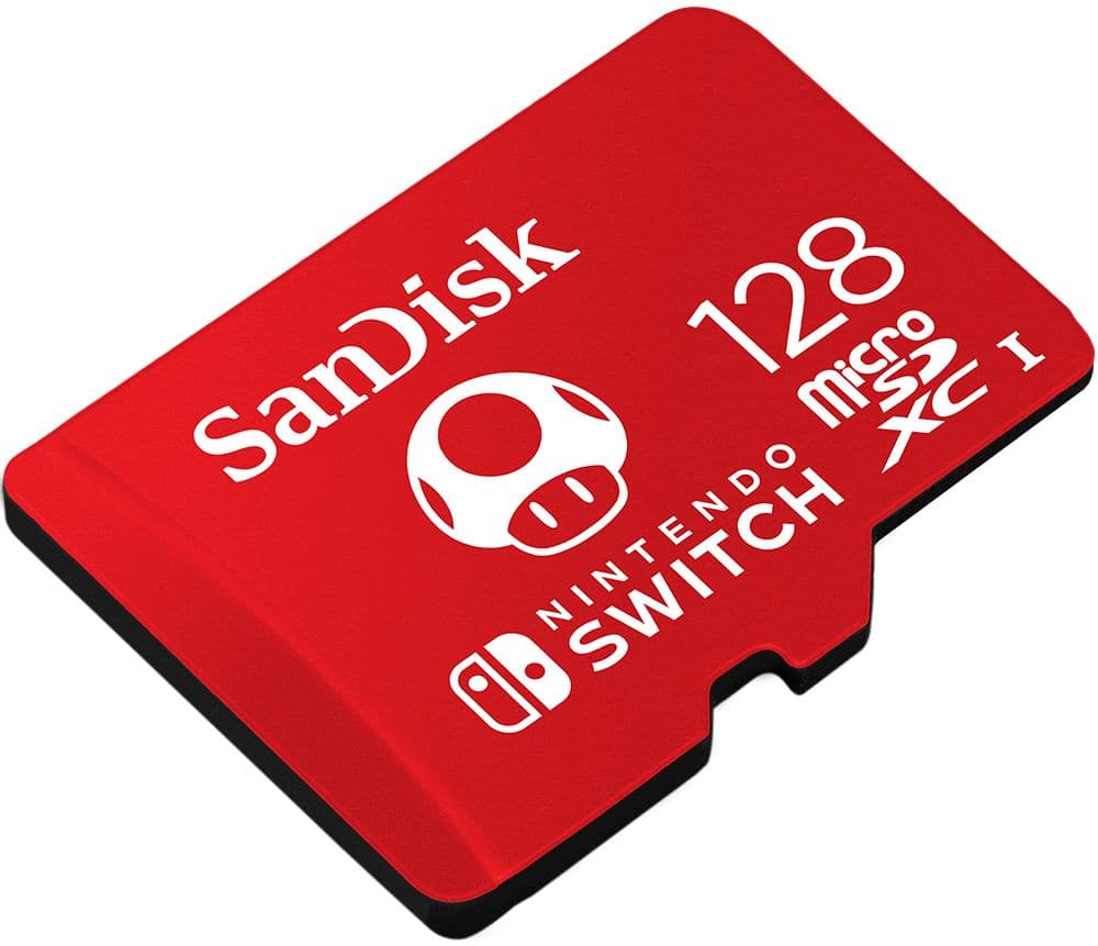Alt View 11. SanDisk - 128GB microSDXC UHS-I Memory Card for Nintendo Switch - Red.