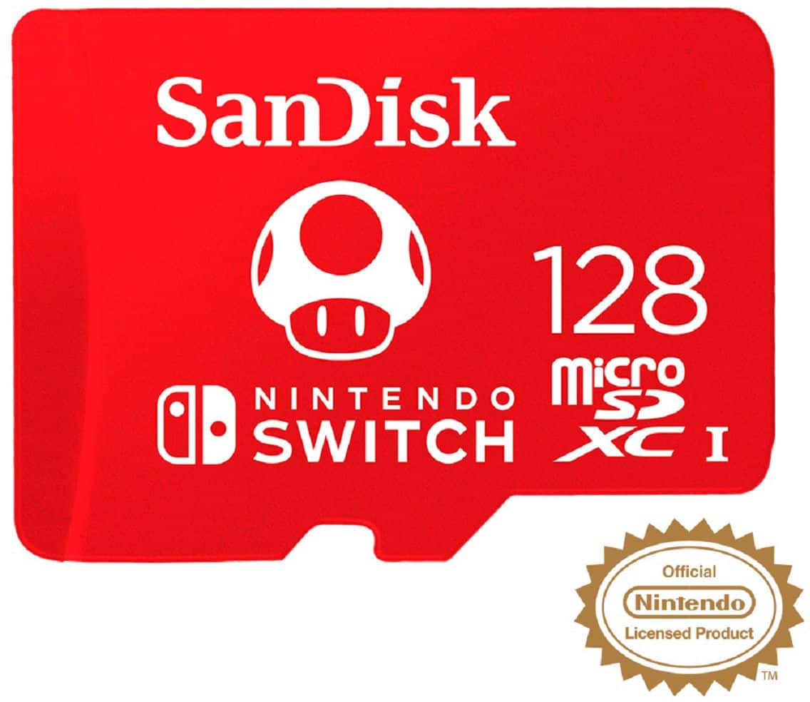 Alt View 12. SanDisk - 128GB microSDXC UHS-I Memory Card for Nintendo Switch - Red.