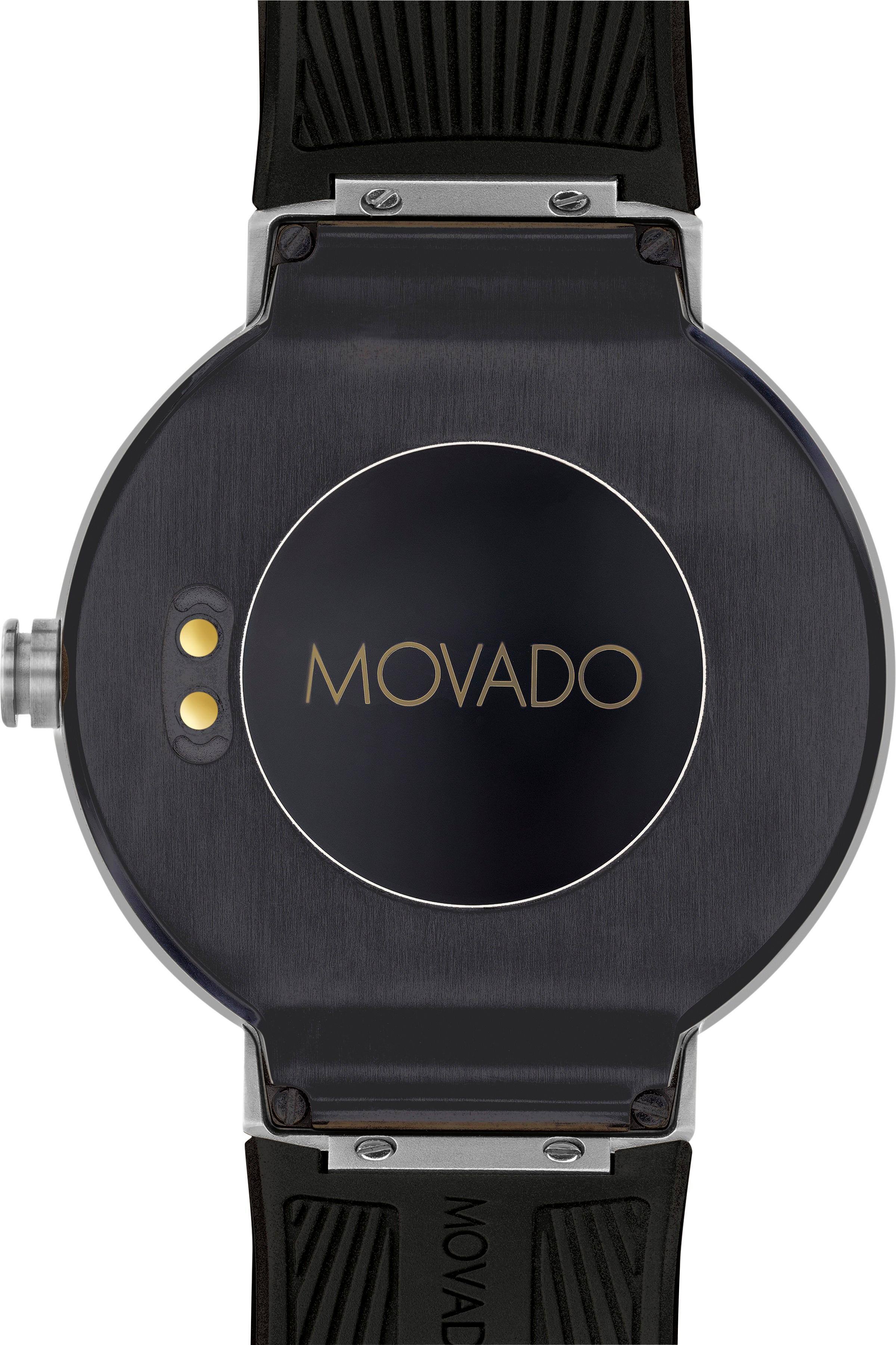 Back. Movado - Connect Smartwatch 46.5mm Stainless Steel - Stainless steel Black.