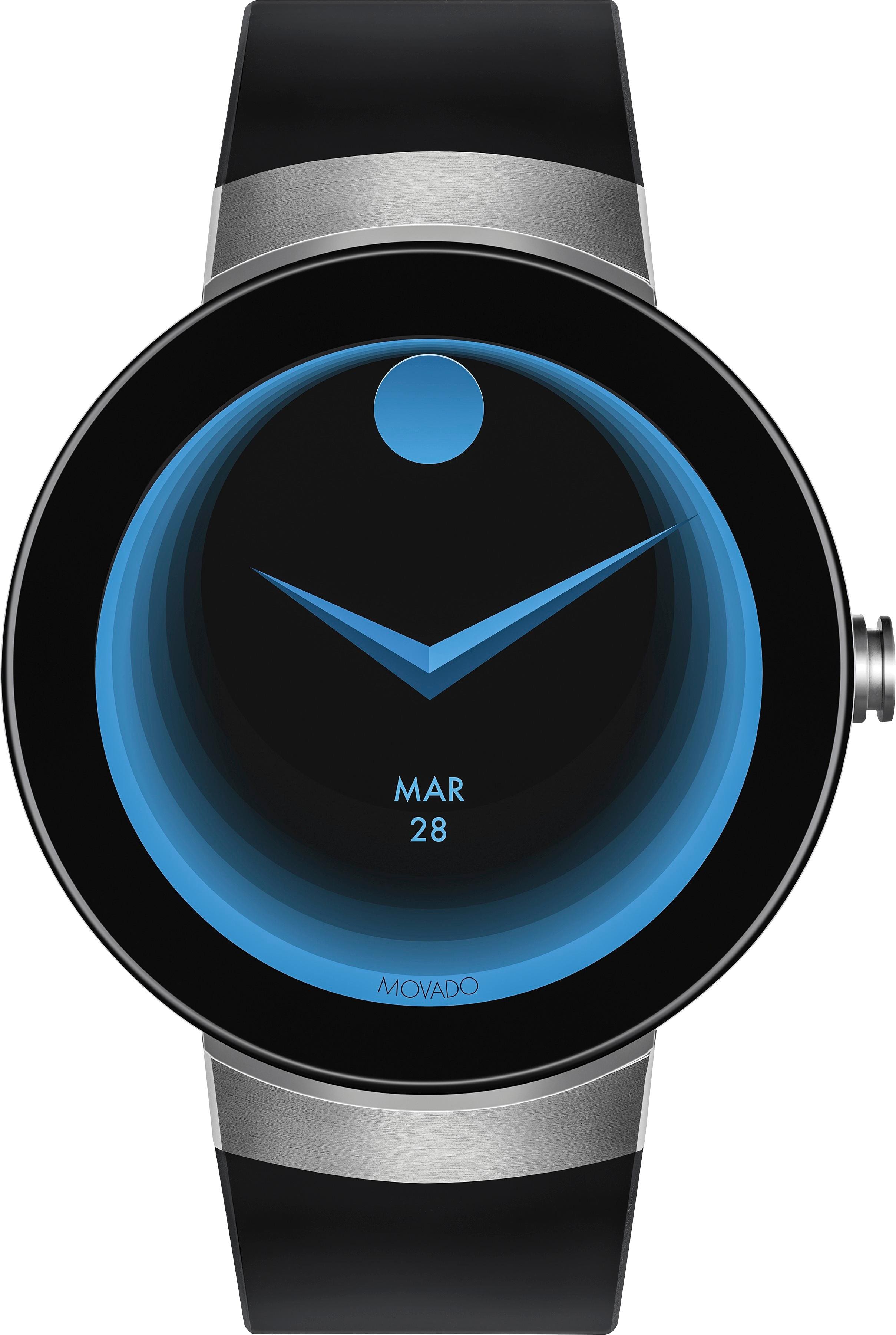 Alt View 11. Movado - Connect Smartwatch 46.5mm Stainless Steel - Stainless steel Black.