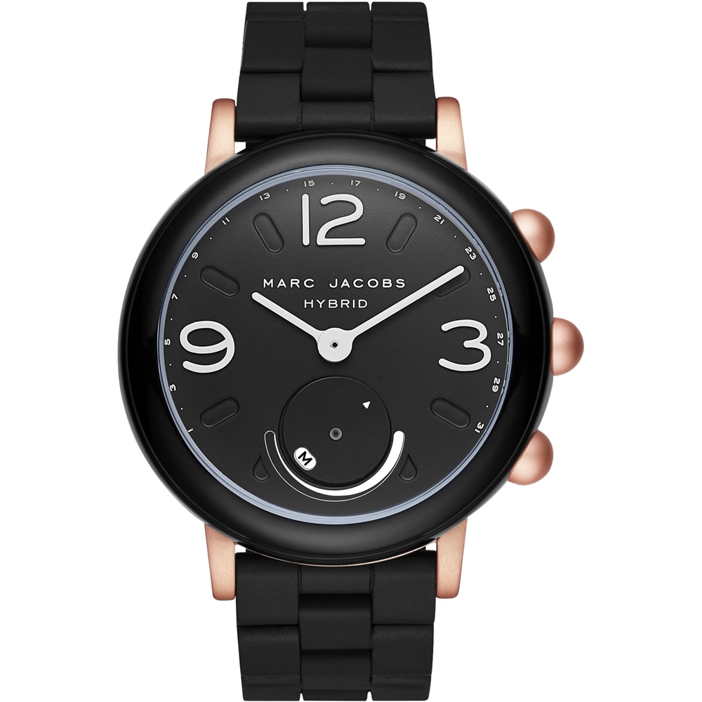 Best Buy: Marc Jacobs Riley Hybrid Smartwatch 44mm Aluminum Black 