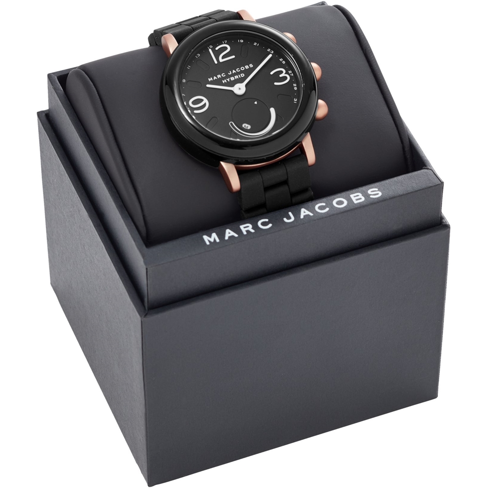 Best Buy: Marc Jacobs Riley Hybrid Smartwatch 44mm Aluminum Black 