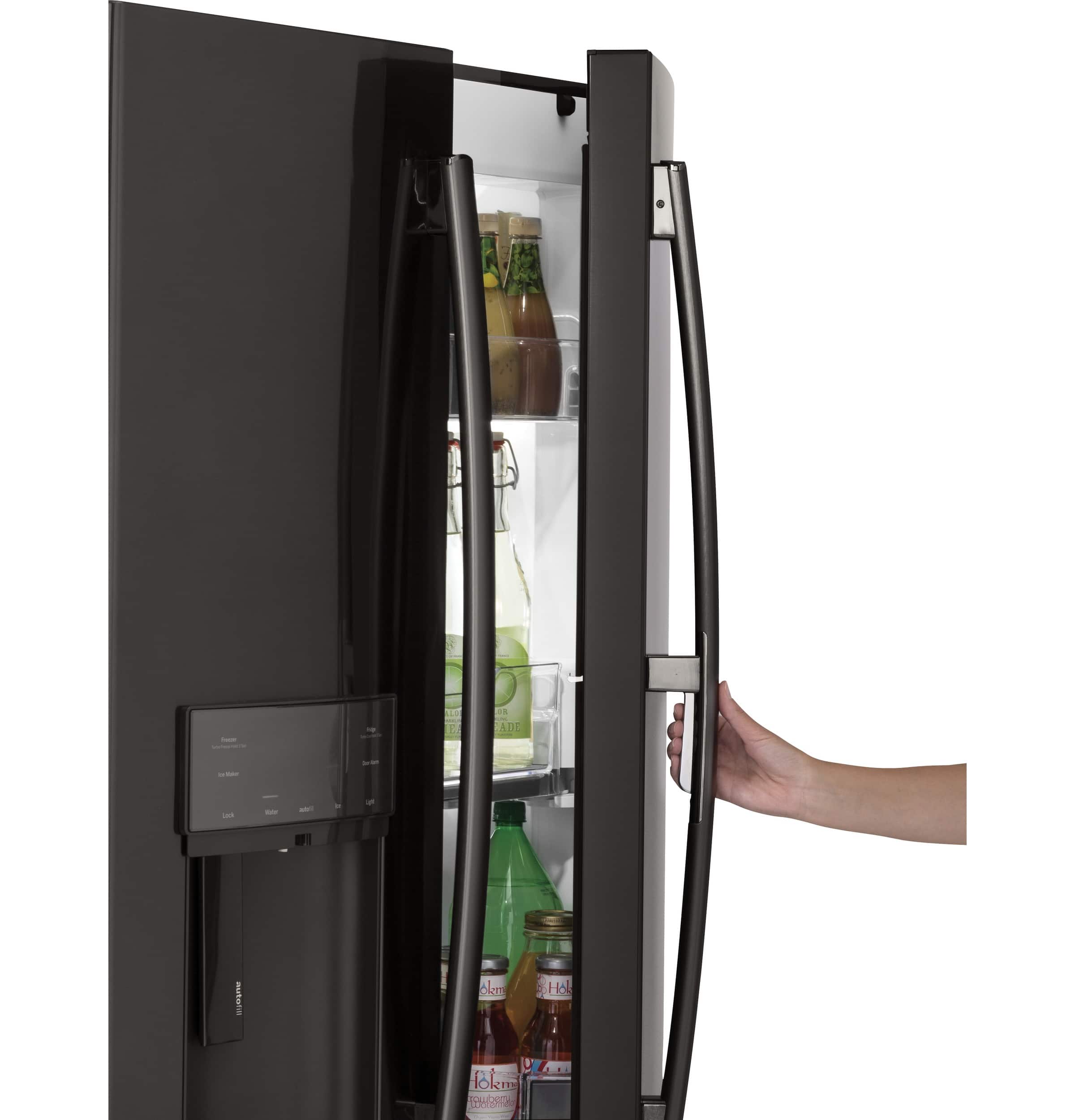 GE Profile Series 27.8 Cu. Ft. French Door in Door Refrigerator Black