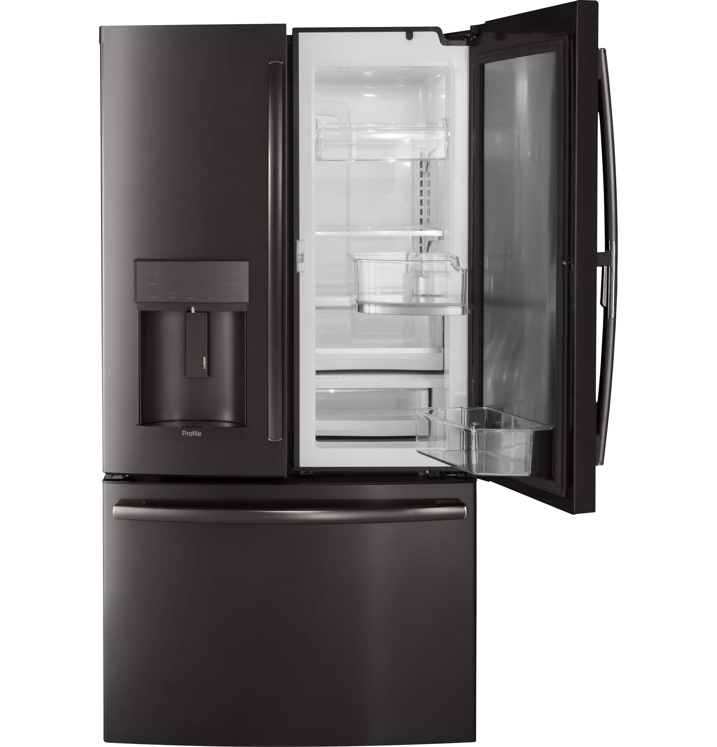 GE Profile Series 27.8 Cu. Ft. French Door in Door Refrigerator Black ...