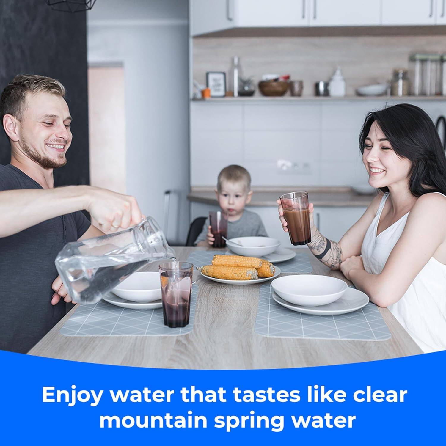 Enjoy water that tastes like clear mountain spring water.