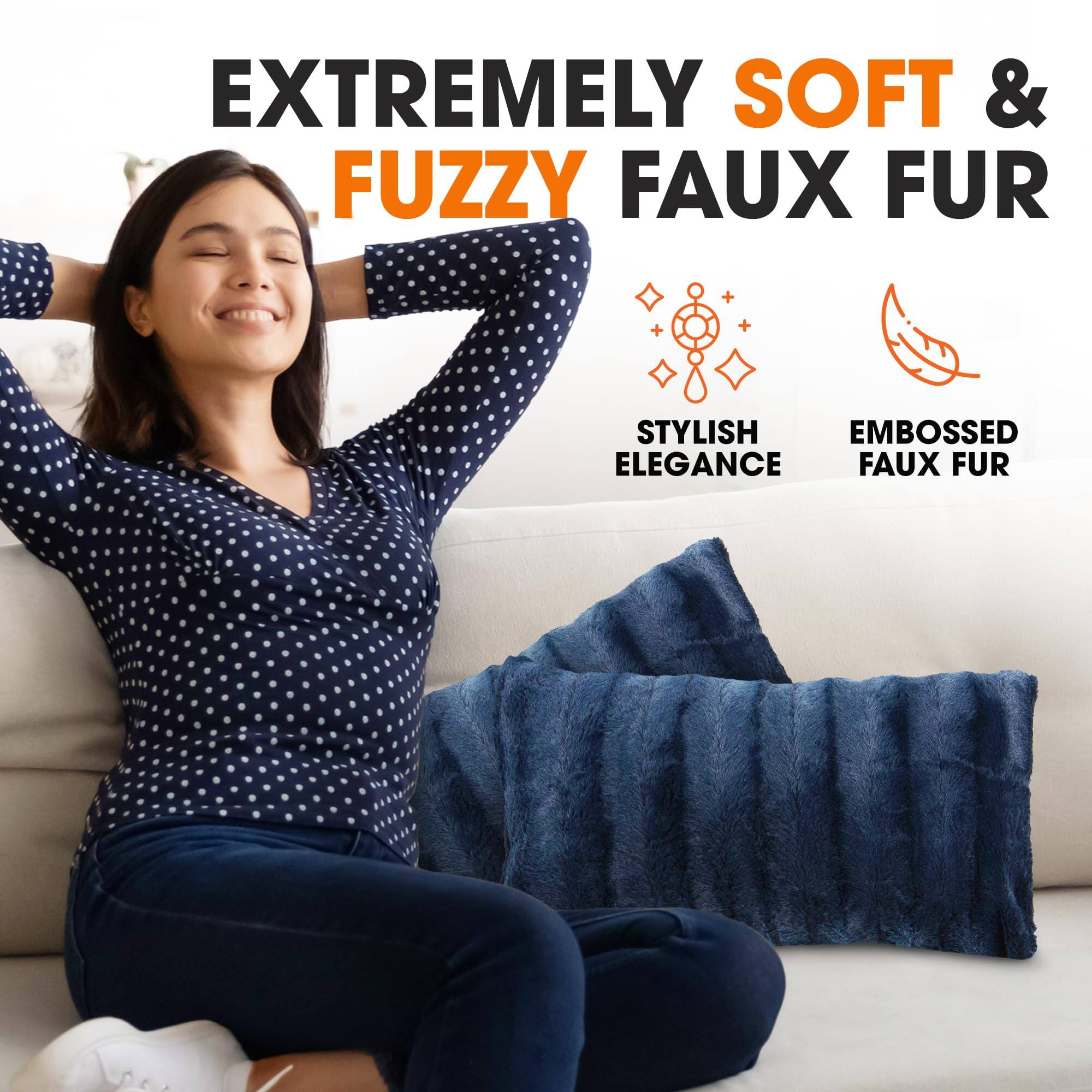 EXTREMELY SOFT & FUZZY FAUX FUR  
STYLISH EMBOSSED ELEGANCE FAUX FUR