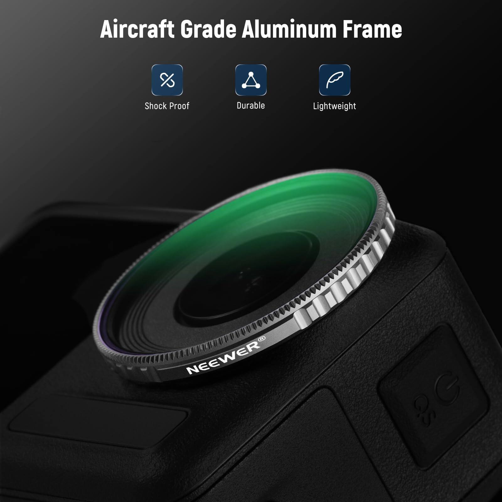 Aircraft Grade Aluminum Frame & Shock Proof Durable Lightweight