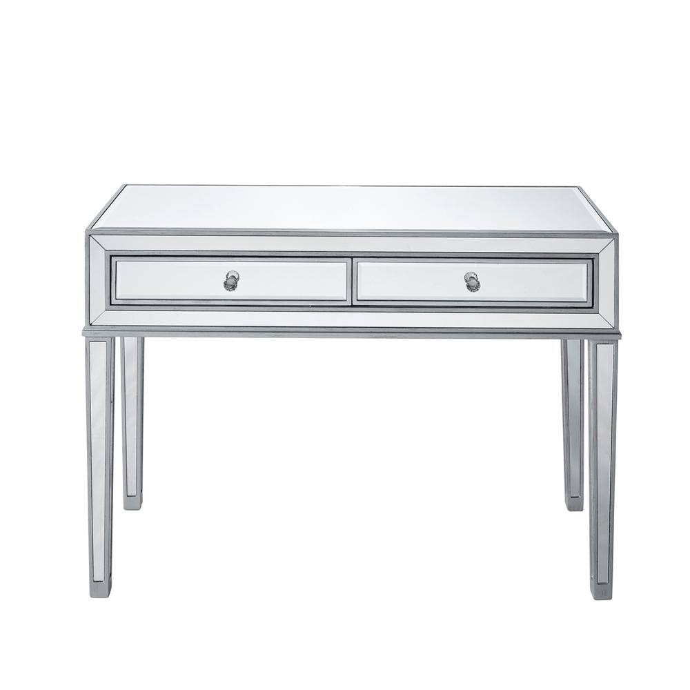 Alt View 4. Elegant Decor - Desk 42in. W x 18in. D x 30in. H in antique silver paint - Antique Silver.
