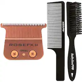 Babyliss - Pro FX707RG2 Deep Tooth T-Blade 2.0MM with Brush and 9'' Comb - Rose Gold