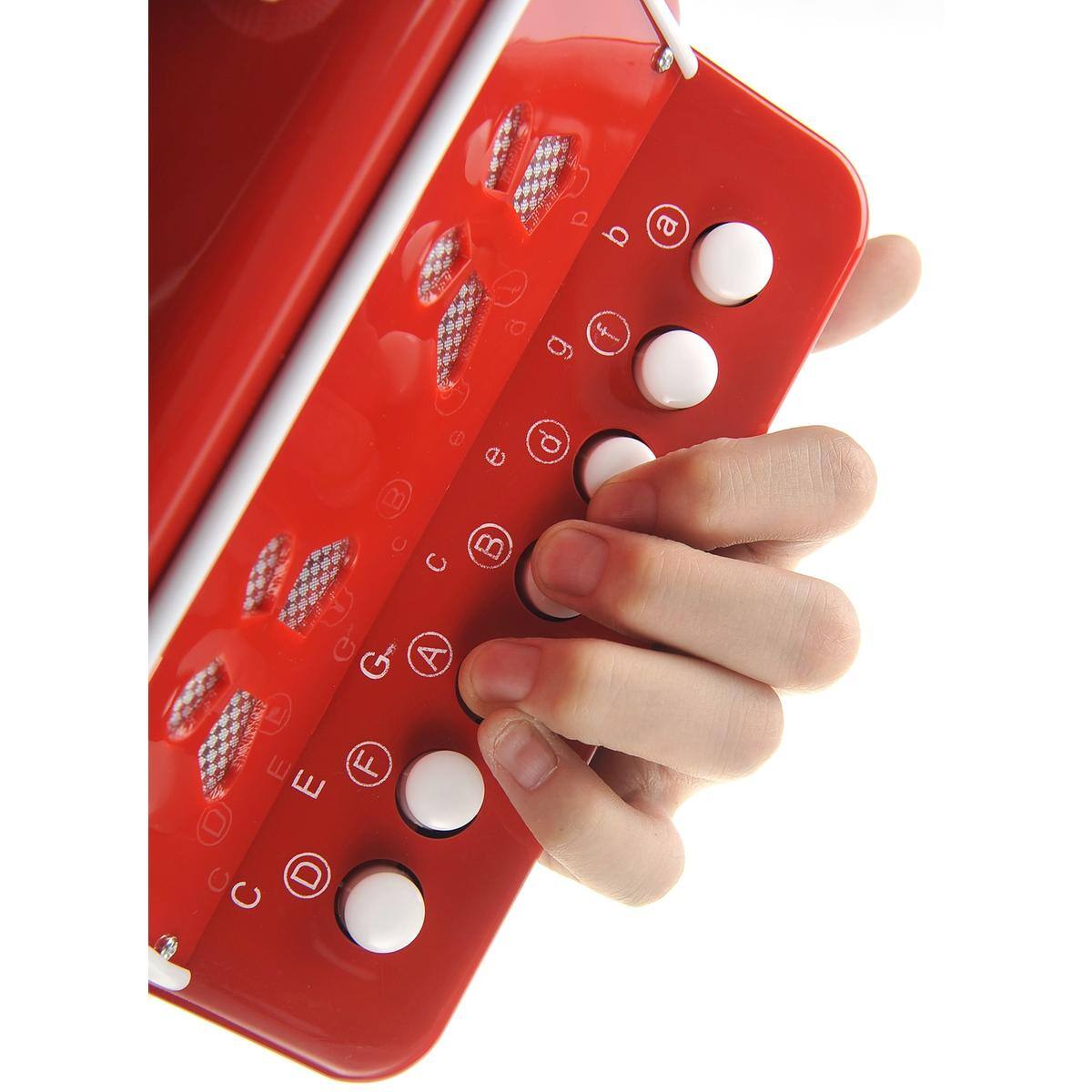 Alt View 4. JuzToys - Kids Accordion Instrument, Mini Accordion for Kids Toddlers Accordion Musical Toy Red - Red.