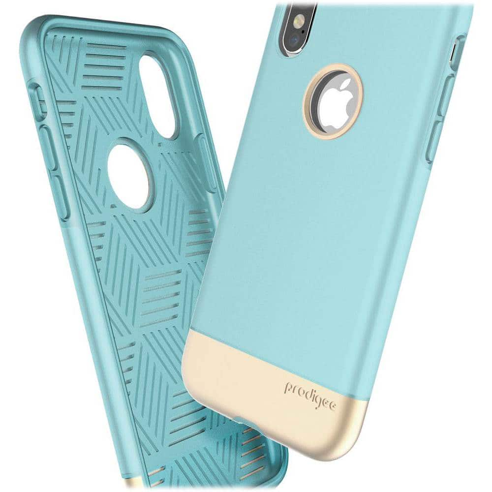 fit pro case for apple iphone x and xs - aqua/gold