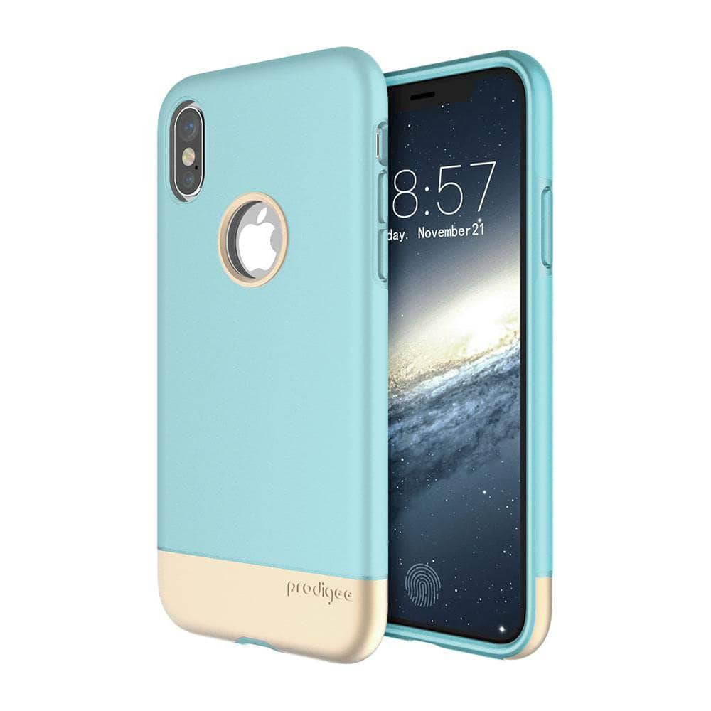 fit pro case for apple iphone x and xs - aqua/gold