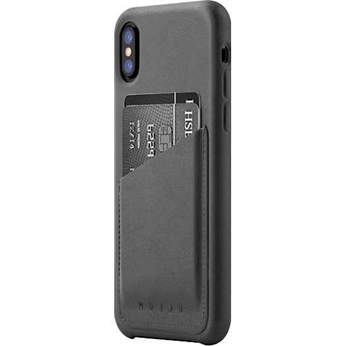 wallet case for apple iphone x and xs - gray