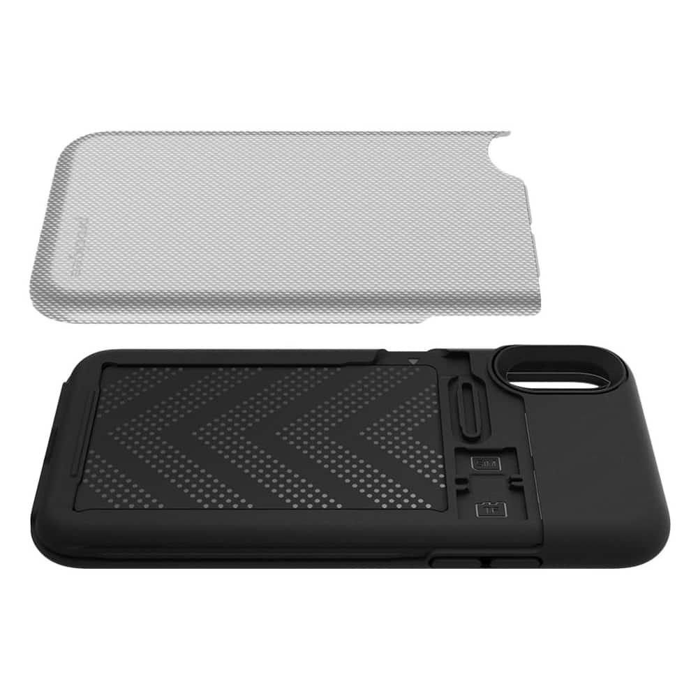Front. Prodigee - UnderCover Case for Apple® iPhone® X - Silver.