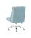 Alt View 11. Linon Home Décor - Donora Plush Fabric Adjustable Office Chair With Chrome Base - Aqua.