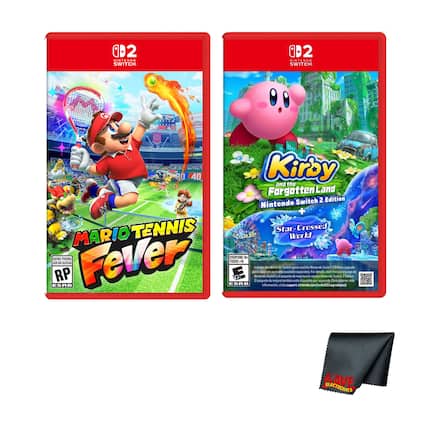 2 Switch 2 Mintendo Switch G.m O 40 Kirby and the Forgotten Land Switch 2 Edition Nintendo MARIO TENNIS Fever Star-Crossed World Includes the Nintendo Switch and the Nintendo Switch 2 Edition game pack. Kirby pack available separately. For details, visit support.nintendo.com/switch/2editionpack. ESRB information mute nintendo ppradepoch TanE D sppert KAVE ELECTRONICS - E10+ (Everyone 10+)