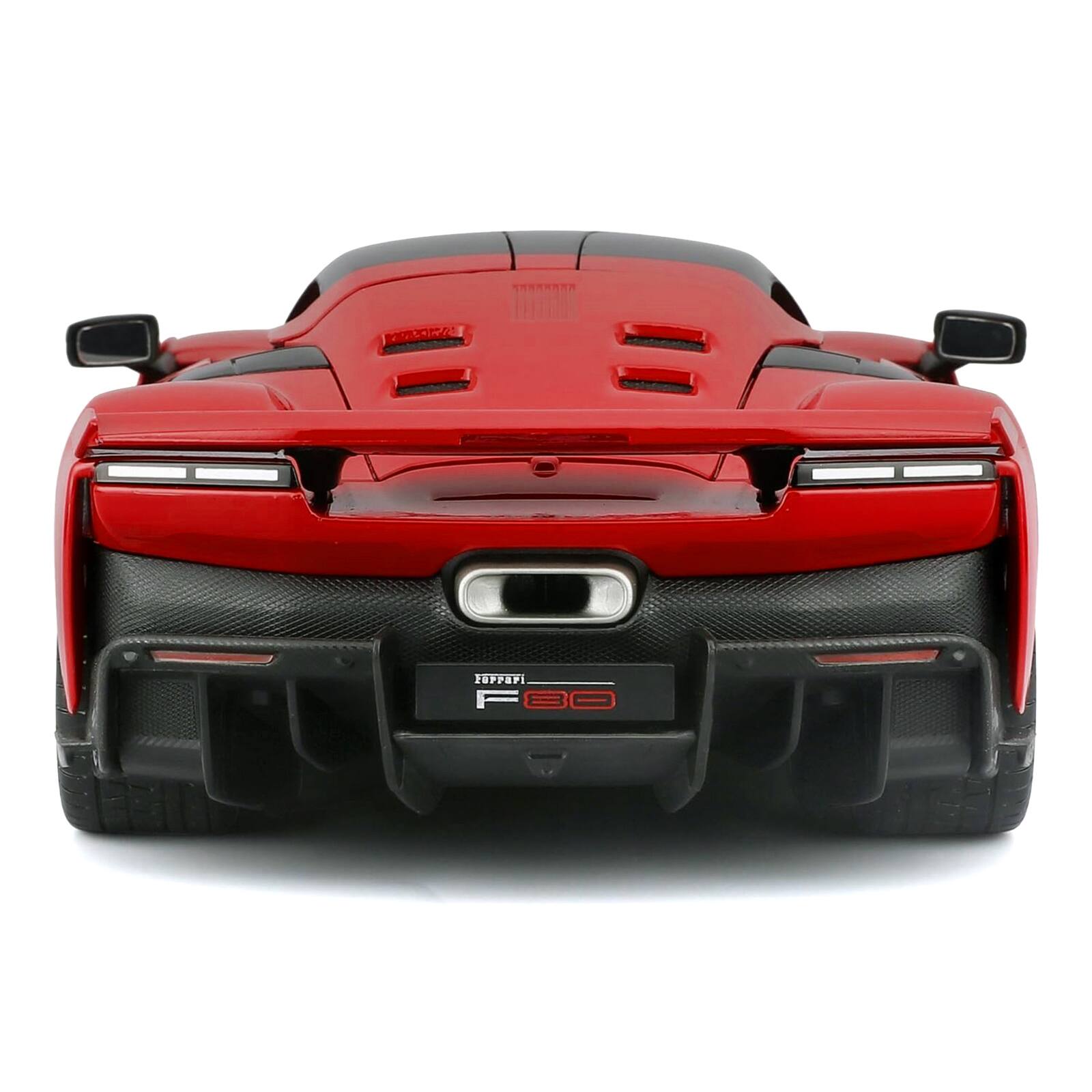 Alt View 4. Bburago - Ferrari F80 Red with Black Top "Race + Play" Series 1/24 Diecast Model Car by Bburago.