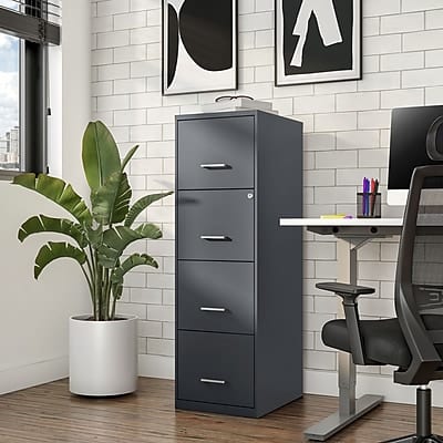 Staples 4 Drawer Vertical File Cabinet, Letter Size, Lockable
