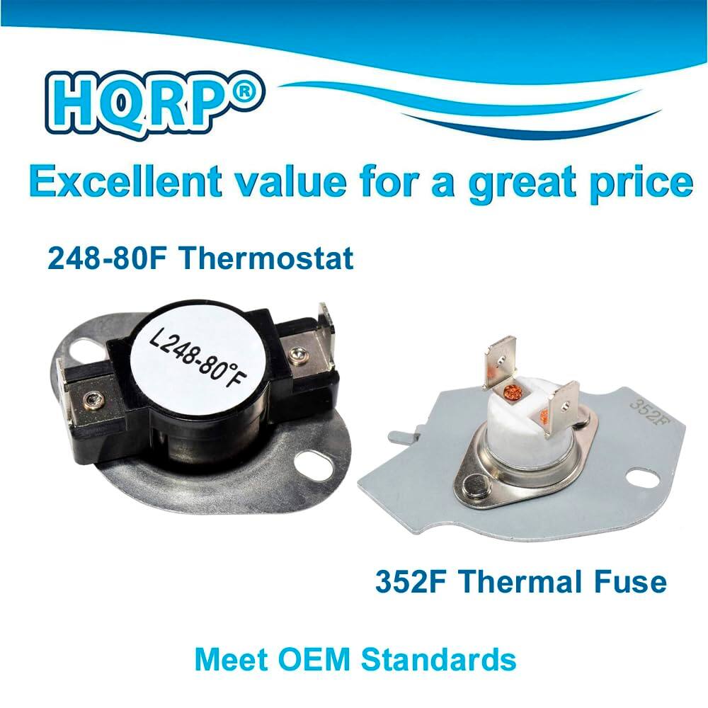 HQRP®  
Excellent value for a great price  

248-80F Thermostat  
L248-80°F  

352F Thermal Fuse  

Meet OEM Standards