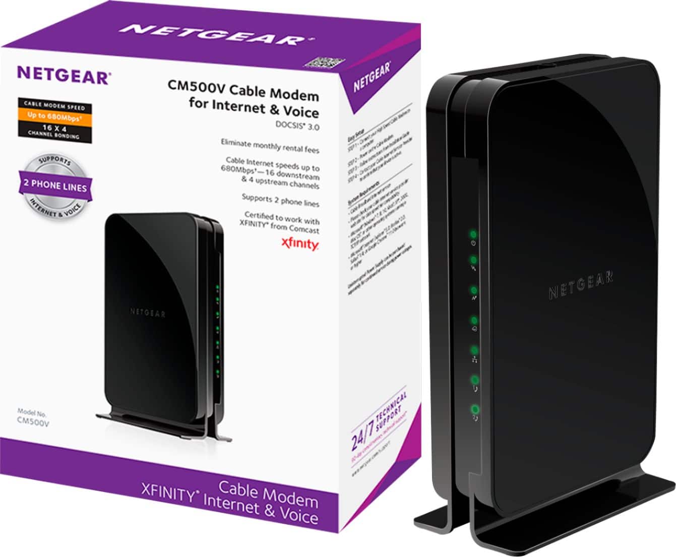 Front. NETGEAR - 16 x 4 DOCSIS 3.0 Cable Modem.