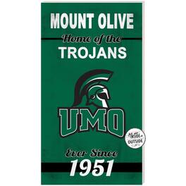 Jardine - Mount Olive Trojans 11'' x 20'' Indoor/Outdoor Home Of The Sign - Green
